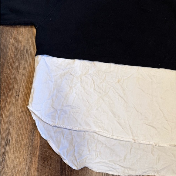 Zara combination poplin black and white sweater, Small oversized - Picture 4 of 6